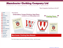 Tablet Screenshot of manchesterclothing.co.uk